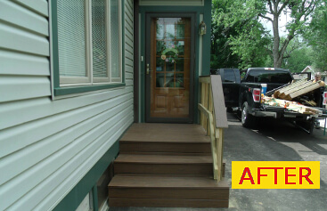 After Porch Deck Railing Composite